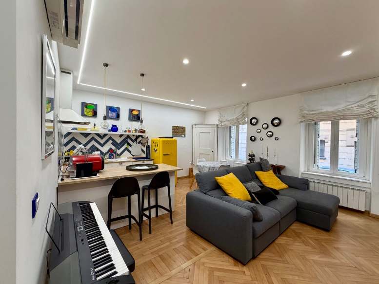 Residential apartment living room in Trieste