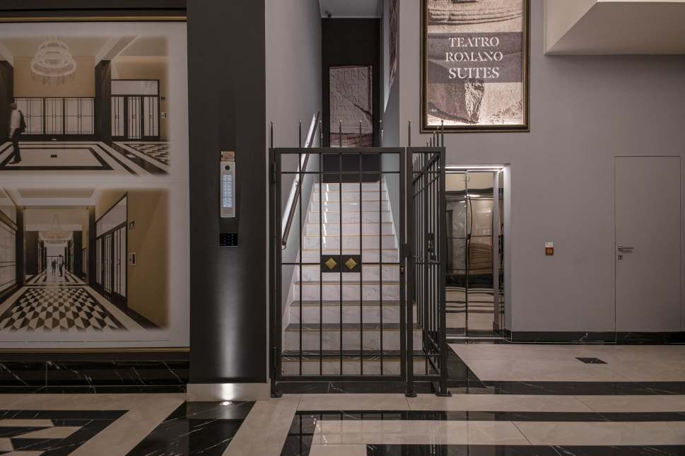 Lobby and circulation area at Teatro Romano Suites, Trieste