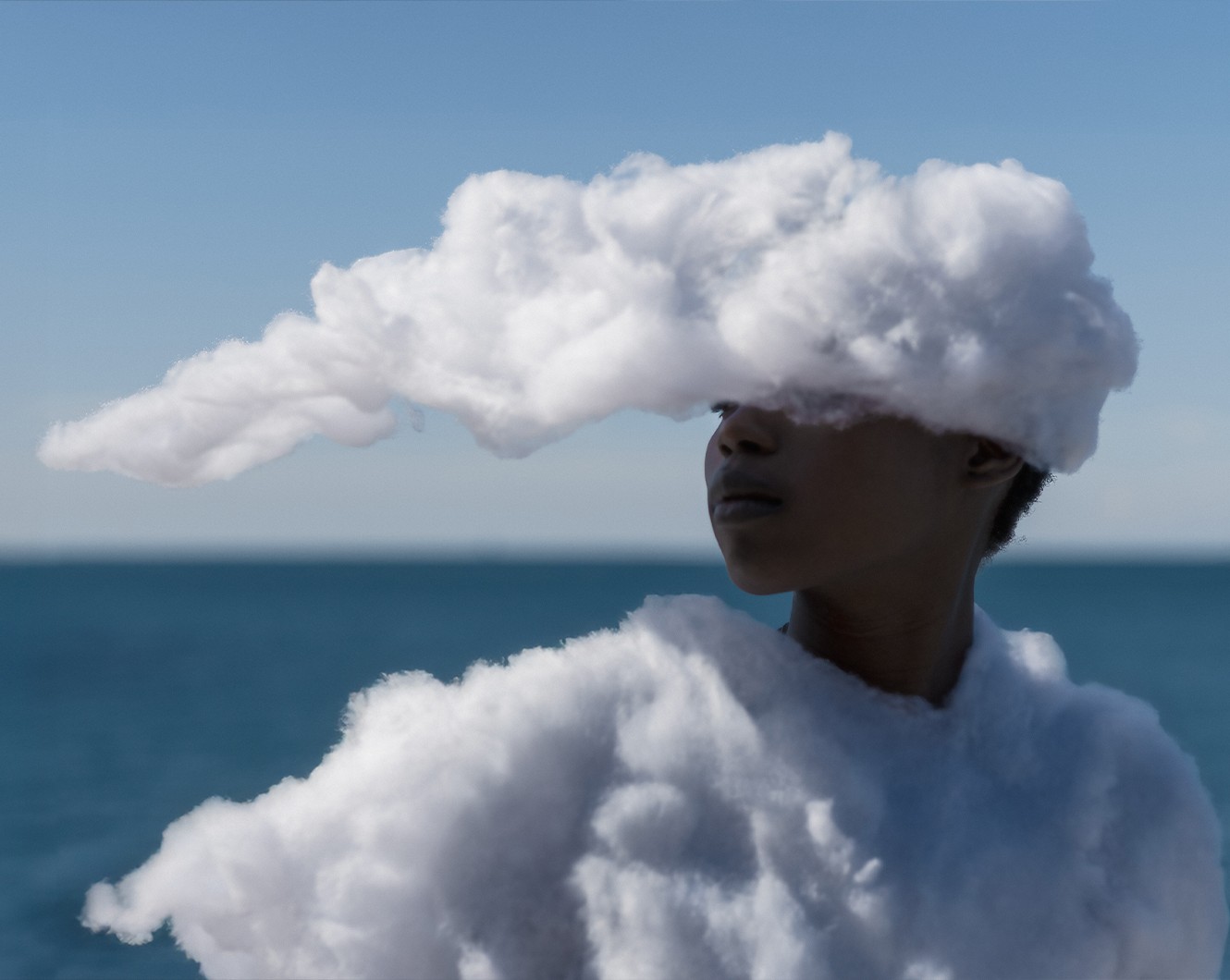 Hope series portrait by the sea with cloud form
