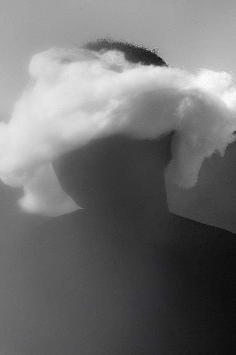 Hope series black and white silhouette with cloud obscuring the face