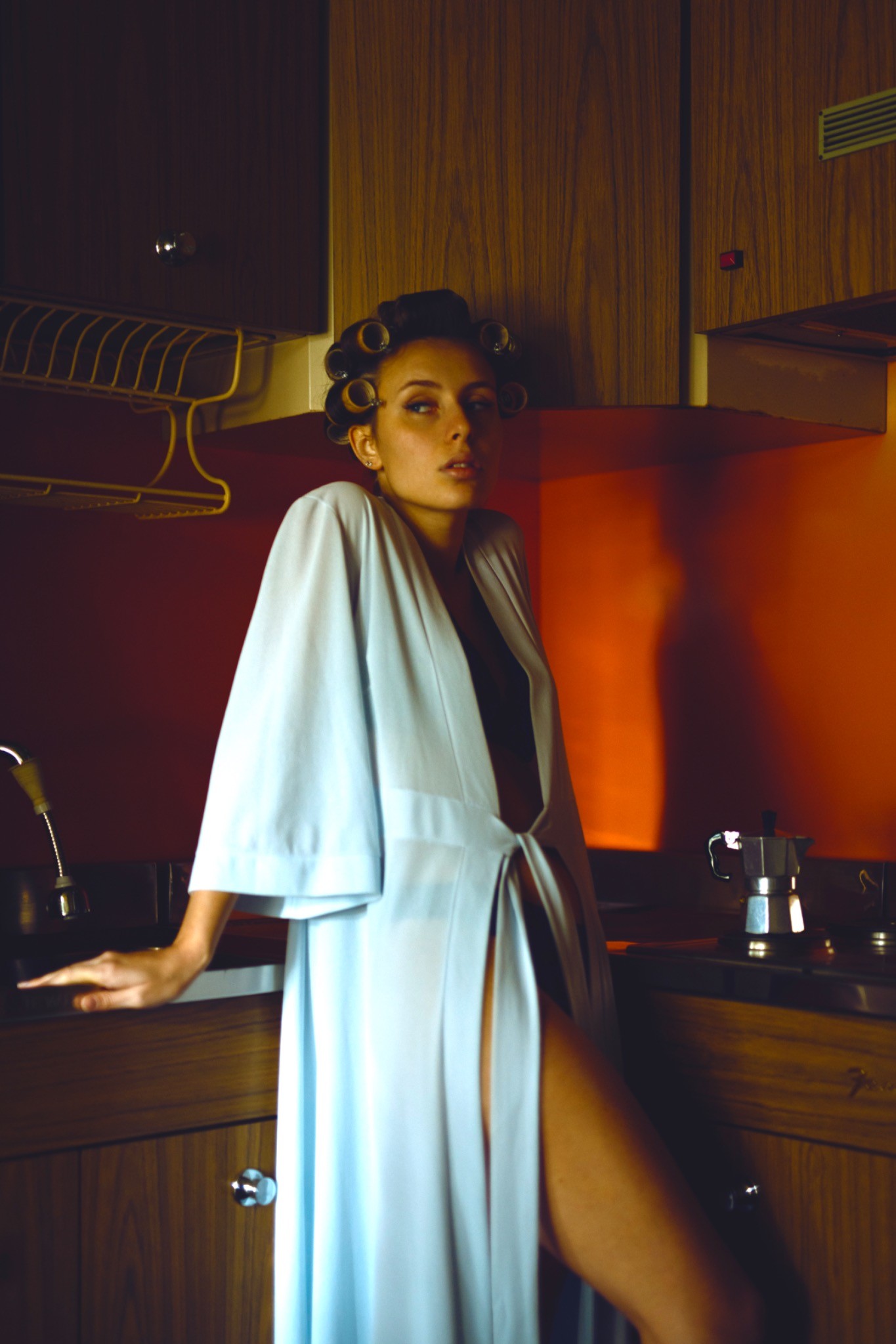 Morning Routine series portrait in a kitchen