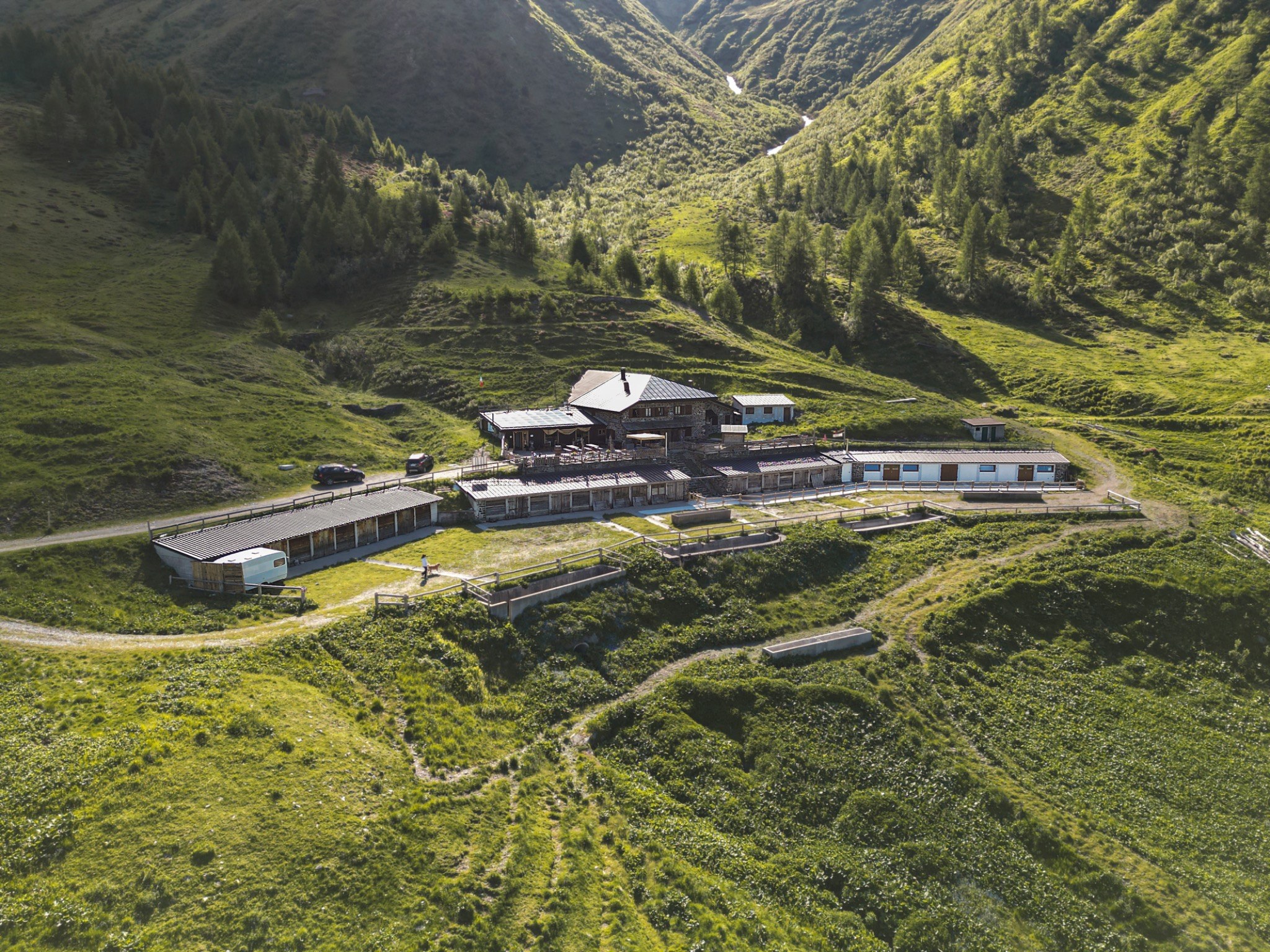 Malga Morareto aerial view