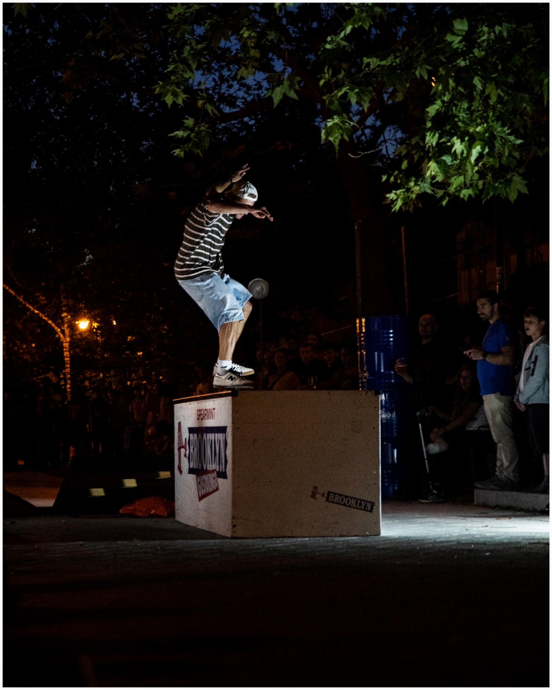 Skate night action in color