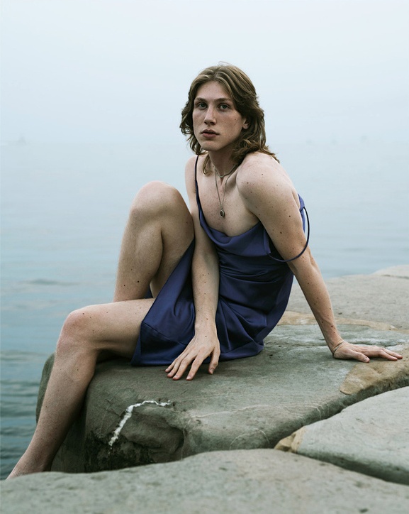 Editorial portrait by the sea